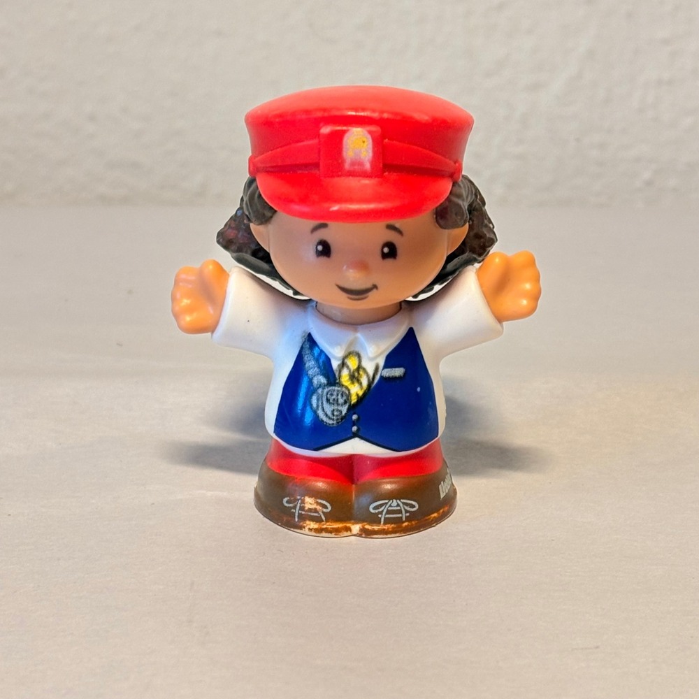 Fisher-Price Little People Toy Kids OS Red Good Train Conductor Figure DYF25